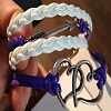 Bracelet Multi-cordon Violet et Blanc