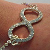 Bracelet argent&eacute; infini strass