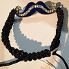 Bracelet moustache bande strass