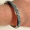 Bracelet simple large noir et gris