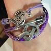 Bracelet Multi-cordon Violet