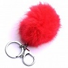 Porte clefs Pompon Rose Fonc&eacute;