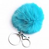 Porte clefs Pompon Bleu Clair